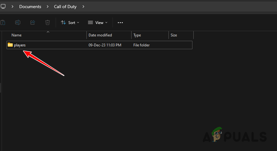 Navigating to Players Folder