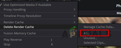 Clearing Render Cache in DaVinci Resolve
