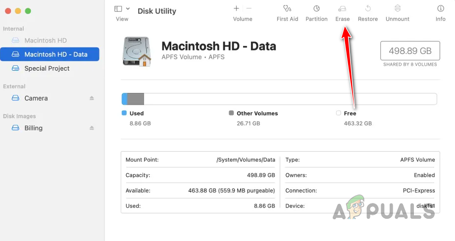 Erase Drive in Disk Utility