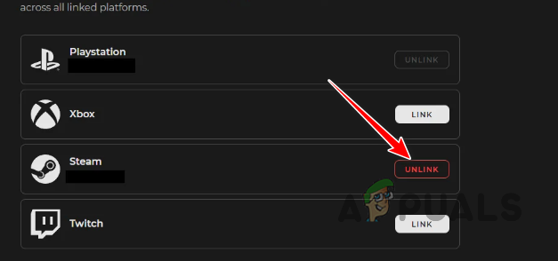 Unlinking Steam Account