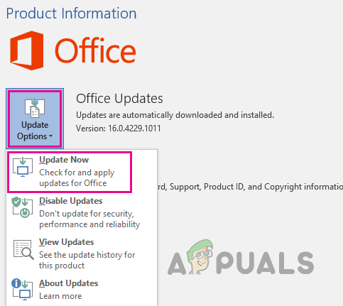 Updating Microsoft Excel