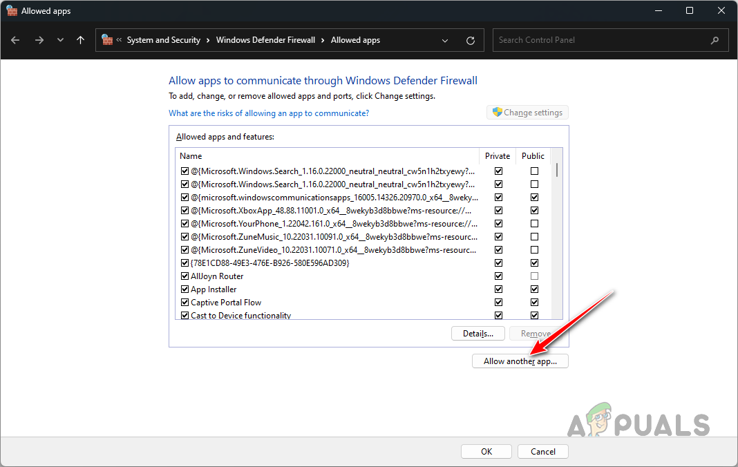 Adding Another App to Firewall
