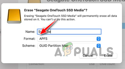 Formatting Drive as APFS