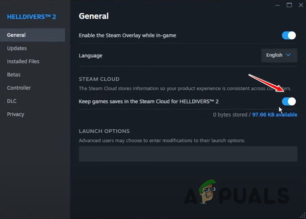 Disabling Helldivers 2 Steam Cloud Saves
