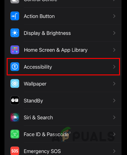 Navigating to Accessibility