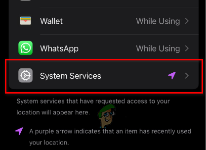 Navigating to System Services
