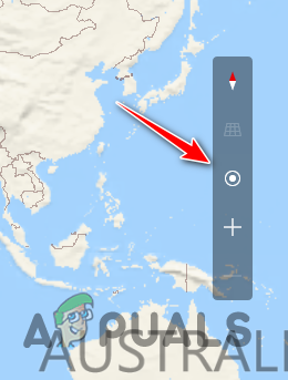 Clicking Show My Location Icon