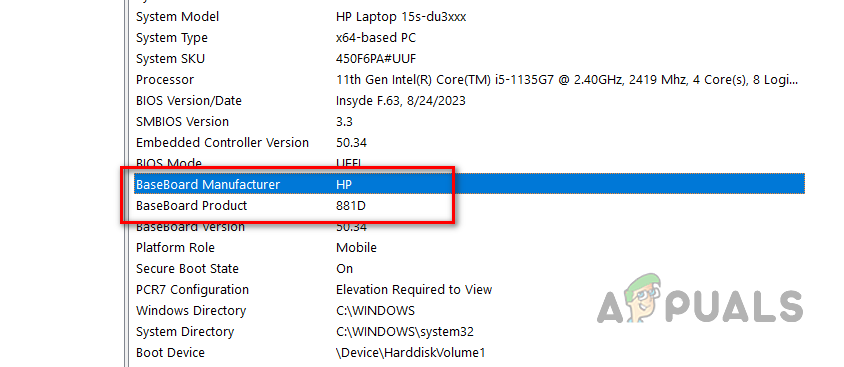 Locating Motherboard Information