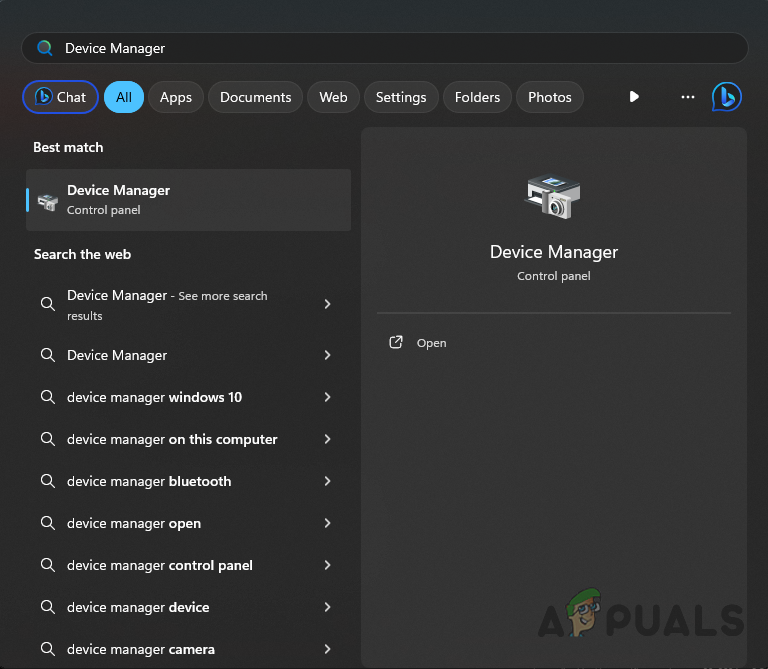 Opening the Device Manager