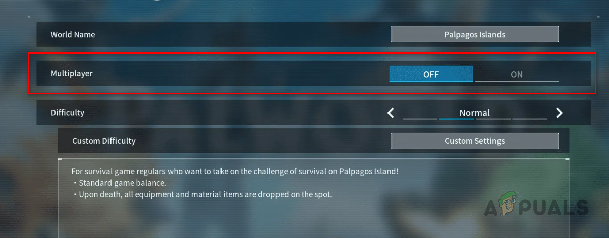 Turning off Multiplayer Mode