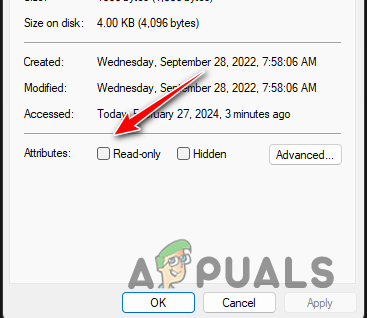 Removing Read-Only Permission Restriction
