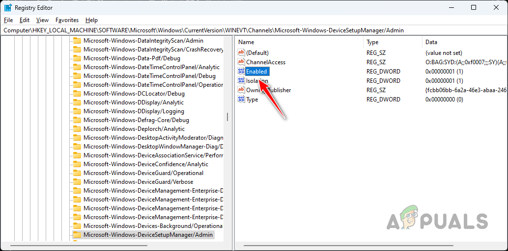 Turning off Device Setup Manager