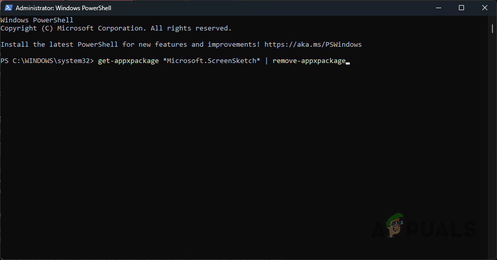 Removing Snipping Tool via PowerShell