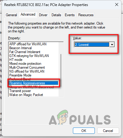 Changing Roaming Aggressiveness