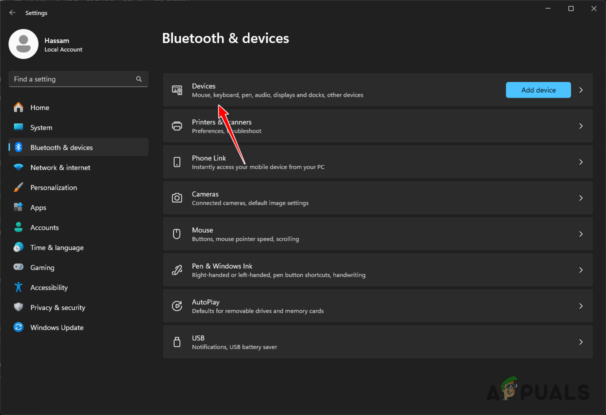 Navigating to Connected Devices