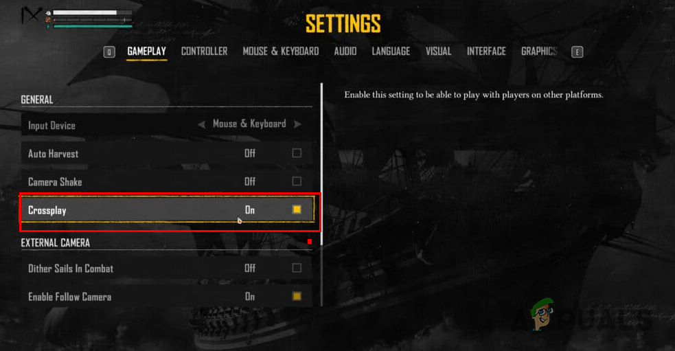 Turning off Crossplay in Skull and Bones