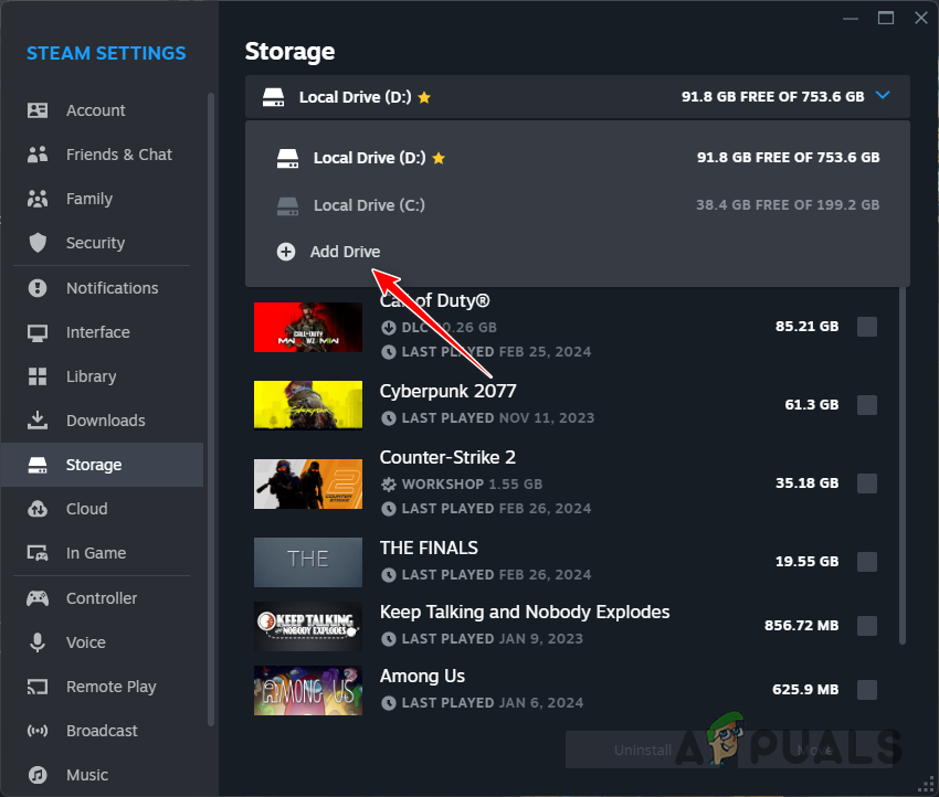 Adding a New Steam Library Folder