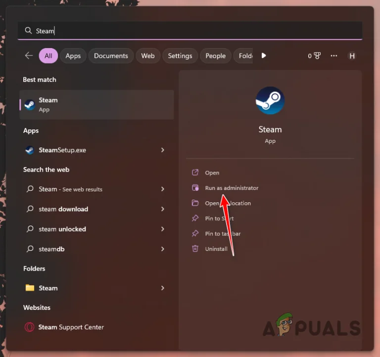 Running Steam as Admin