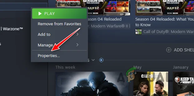 Navigating to Palworld Properties