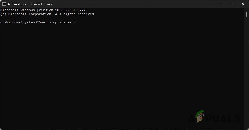 Stopping Windows Update Agent