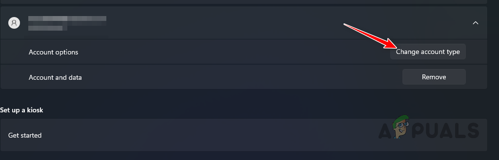 Changing Account Type
