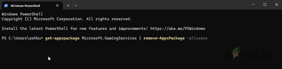 Remove GamingServices Through the PowerShell