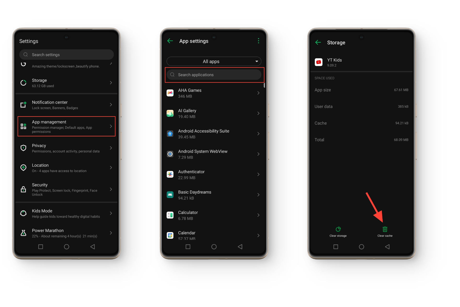 Clearing Cache on Android 