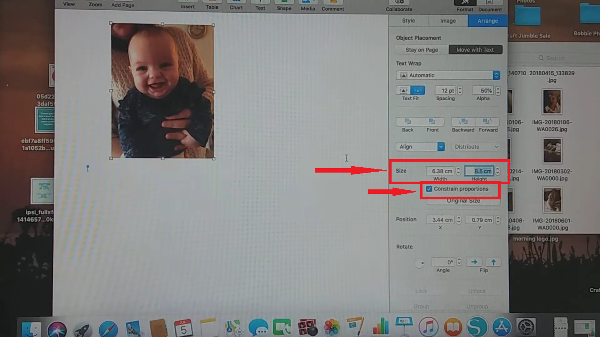 Adjust the image size