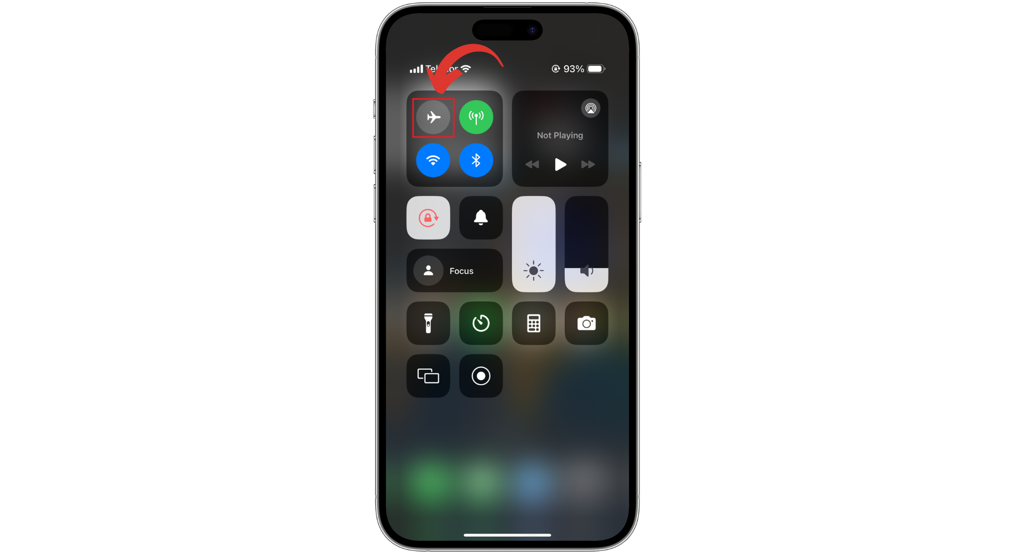 Turn the Airplane mode back on
