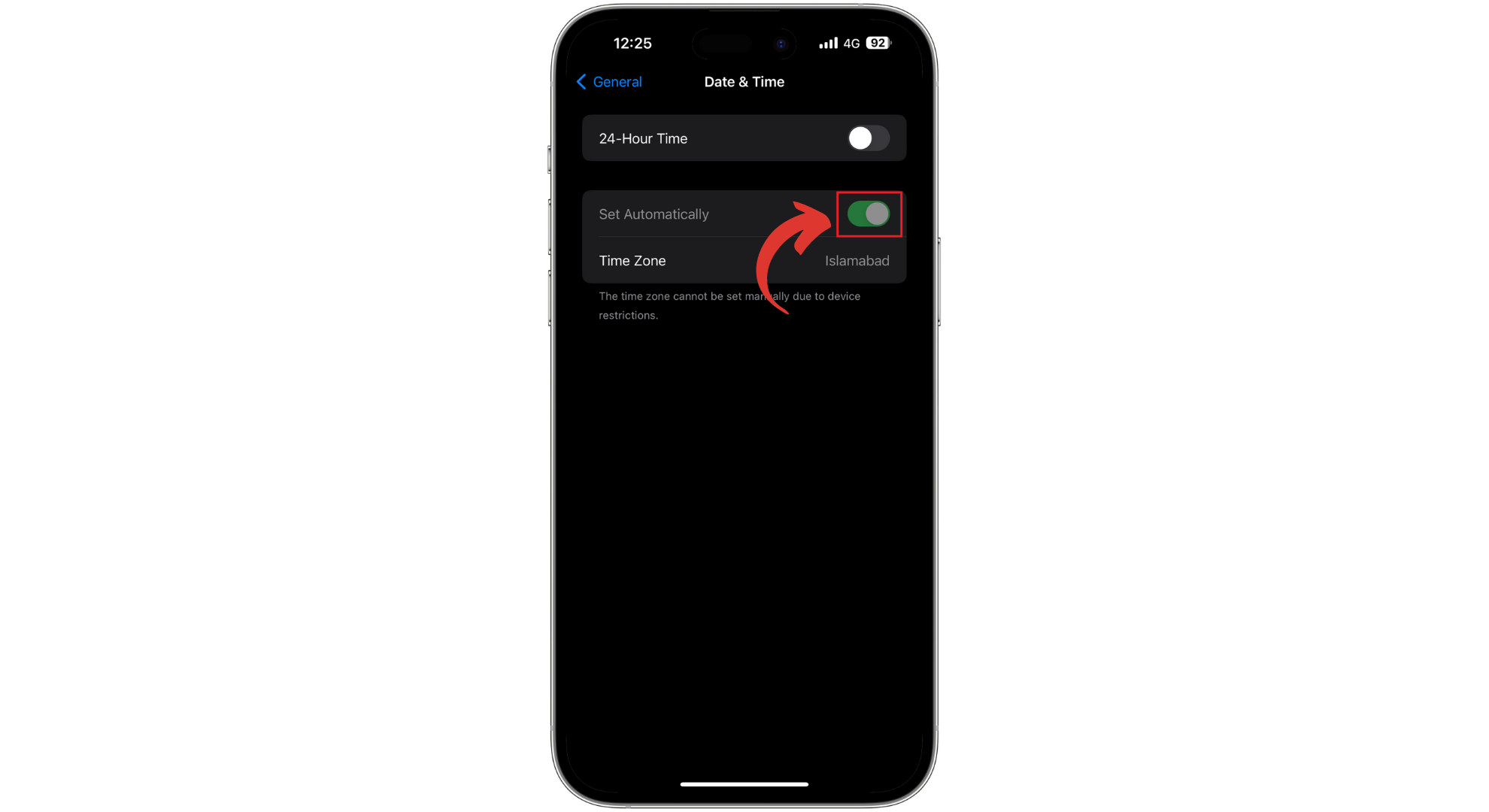 Turn Set Automatically on
