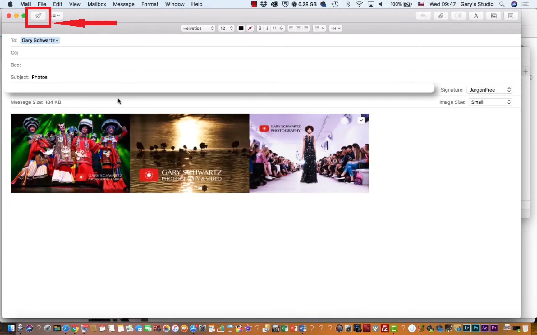 Once done, send your email