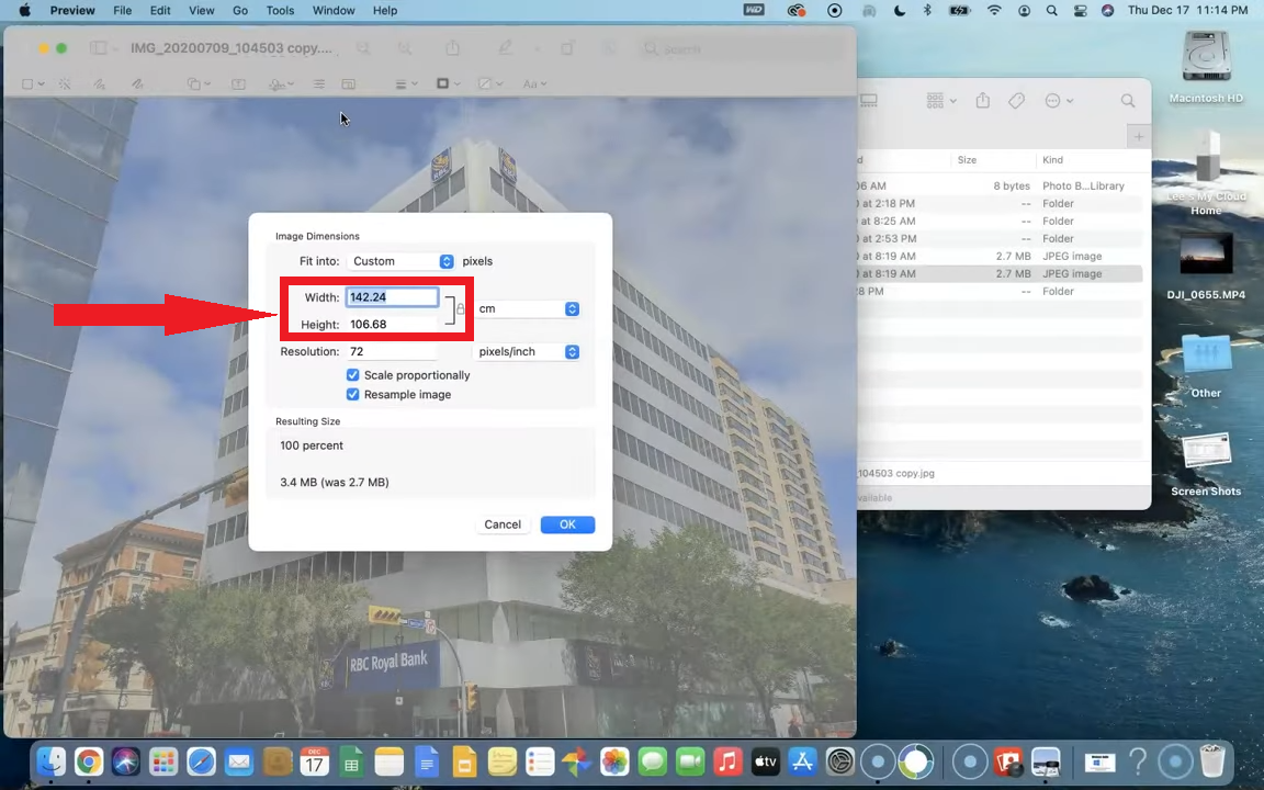 You can adjust the size