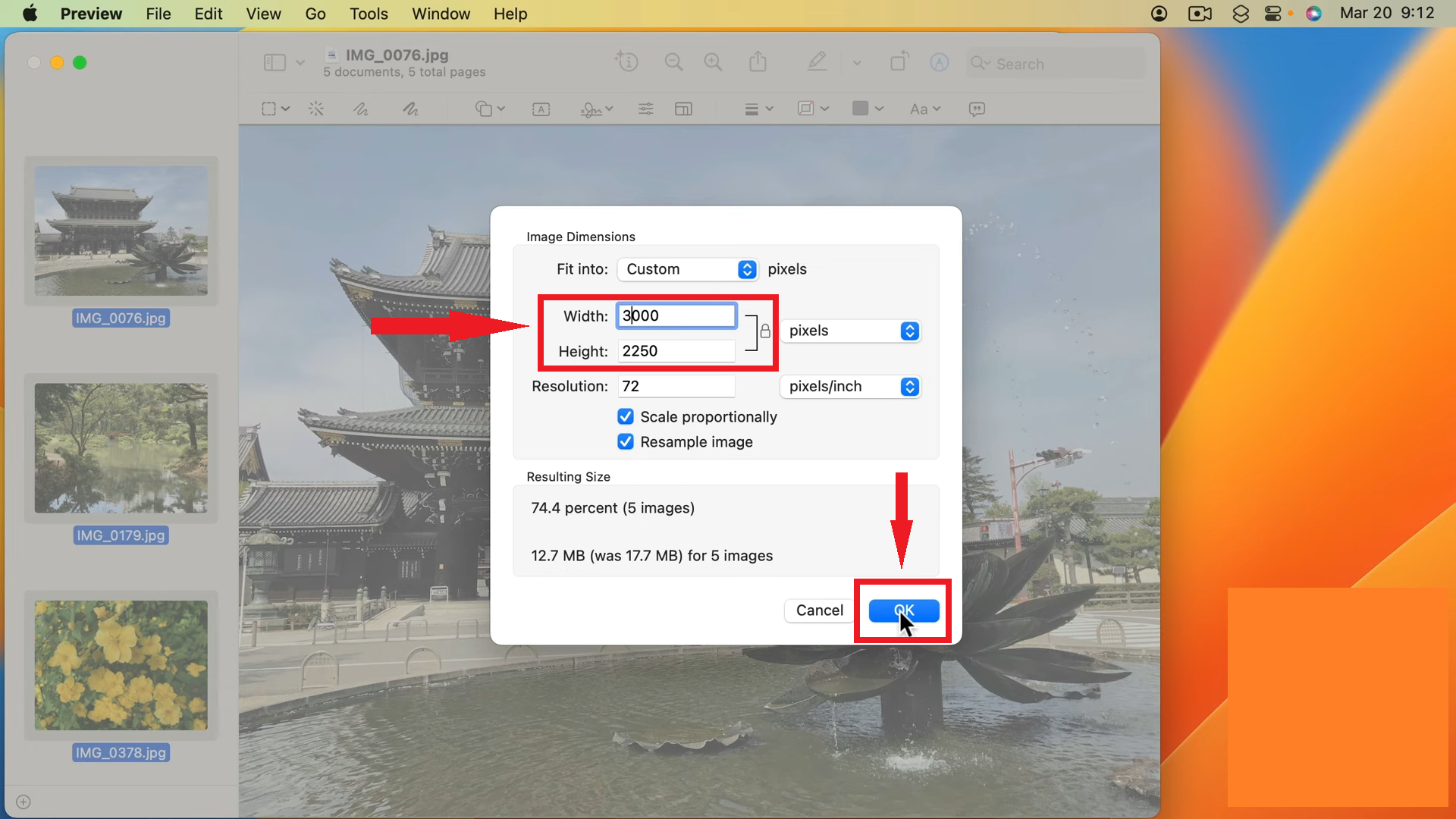 Click OK to complete the process