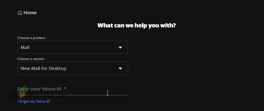 Use the Yahoo Help to Remove the Suspicious Tag from Your User Account