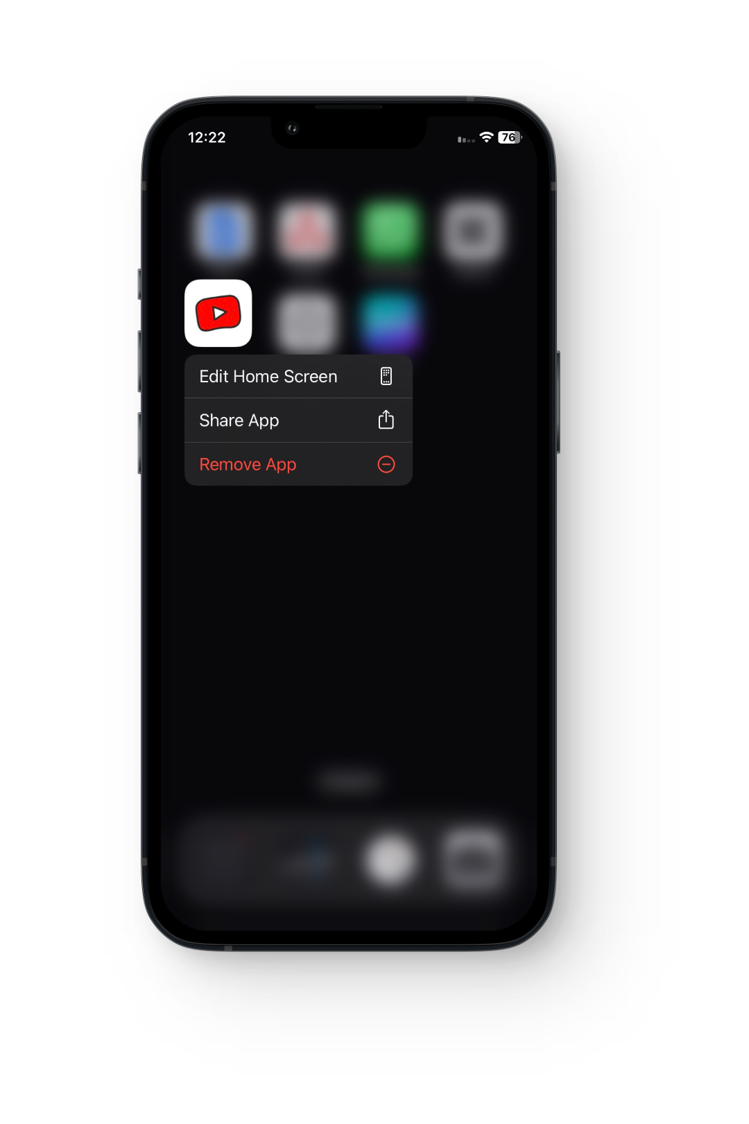 Deleting YouTube Kids on iPhone