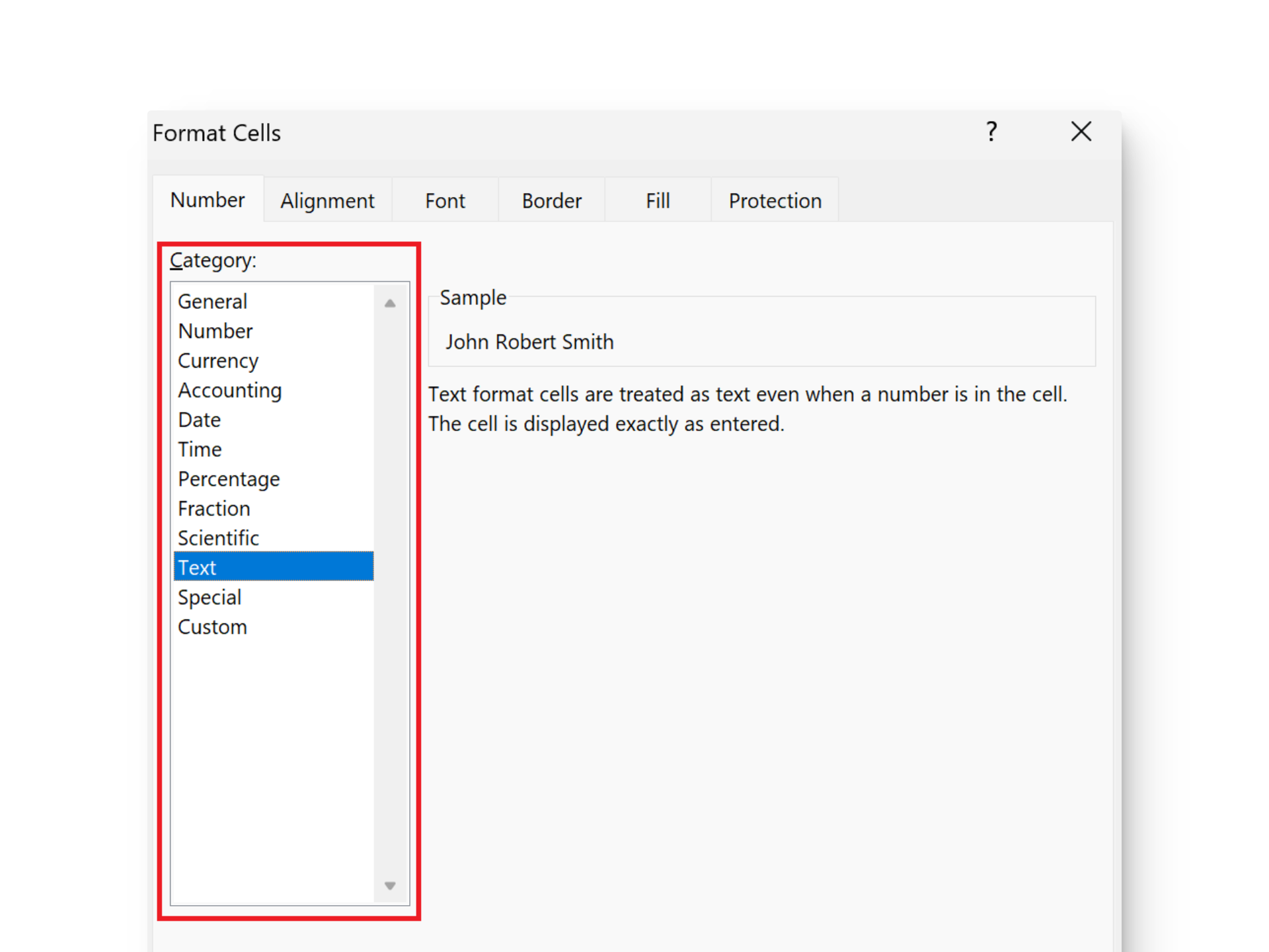 Format Cells in Excel