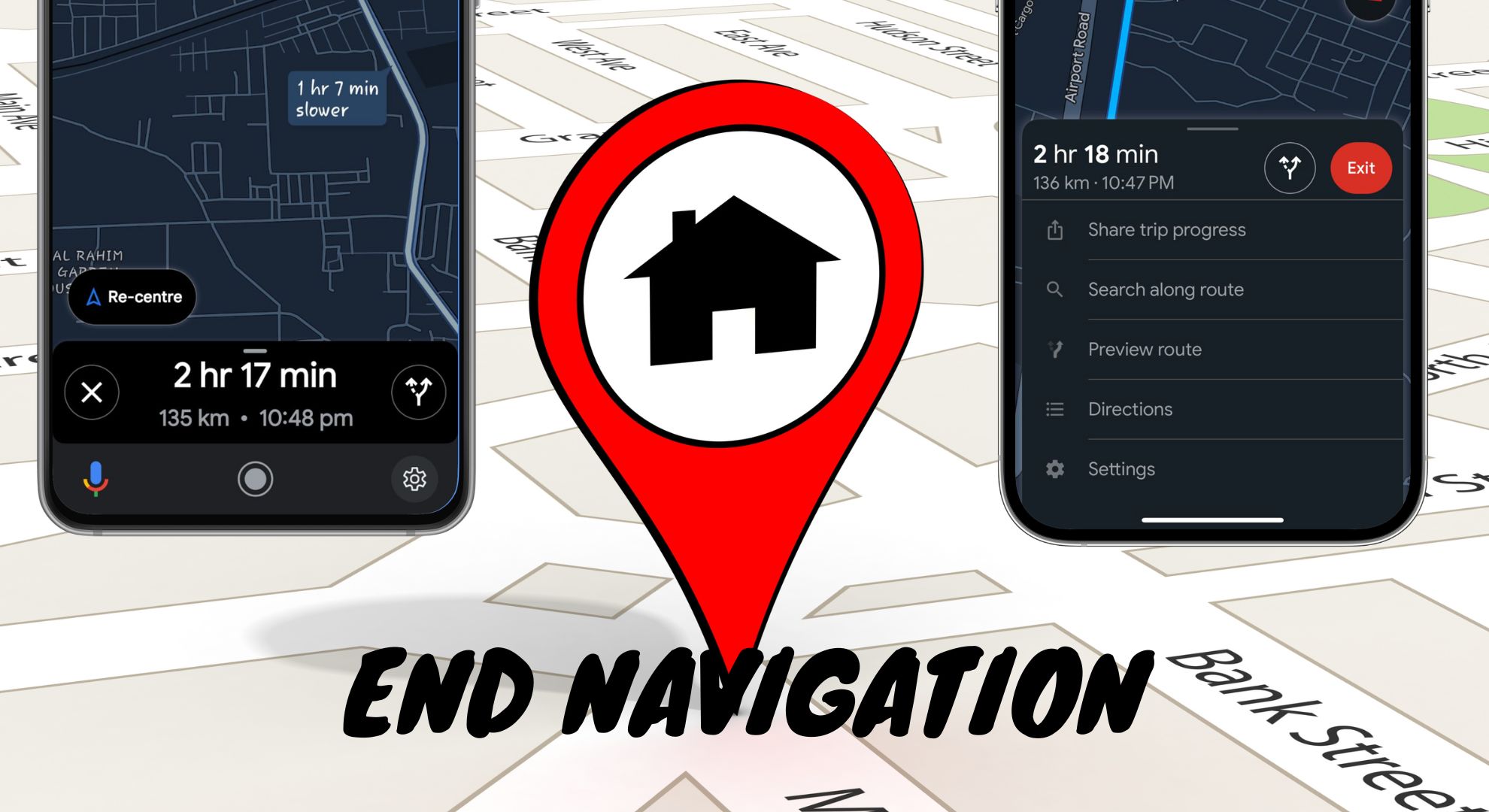 Как отключить навигацию на Картах Google на Android и iPhone