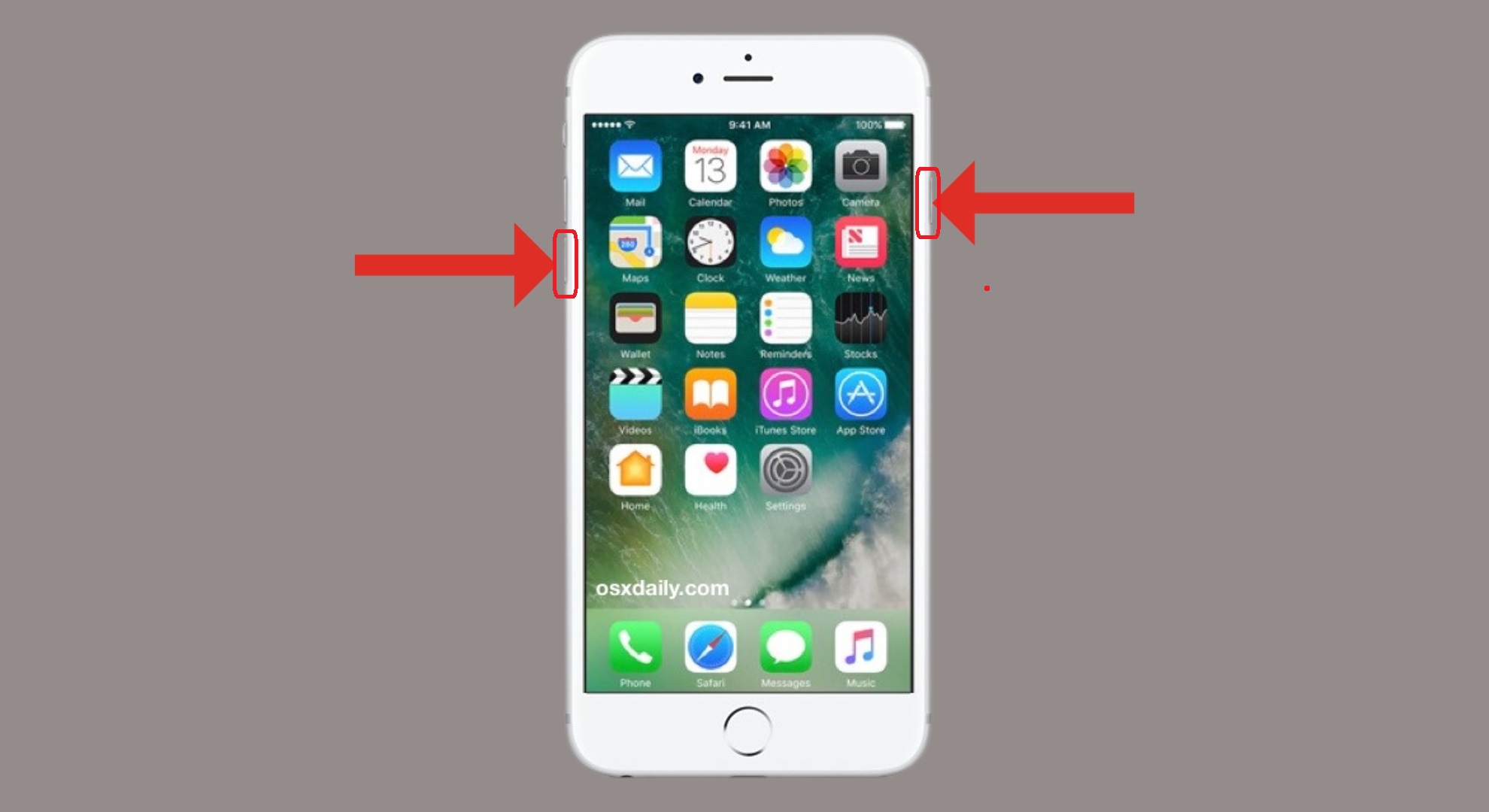 Force restart iPhone 7 or iPhone 7 Plus