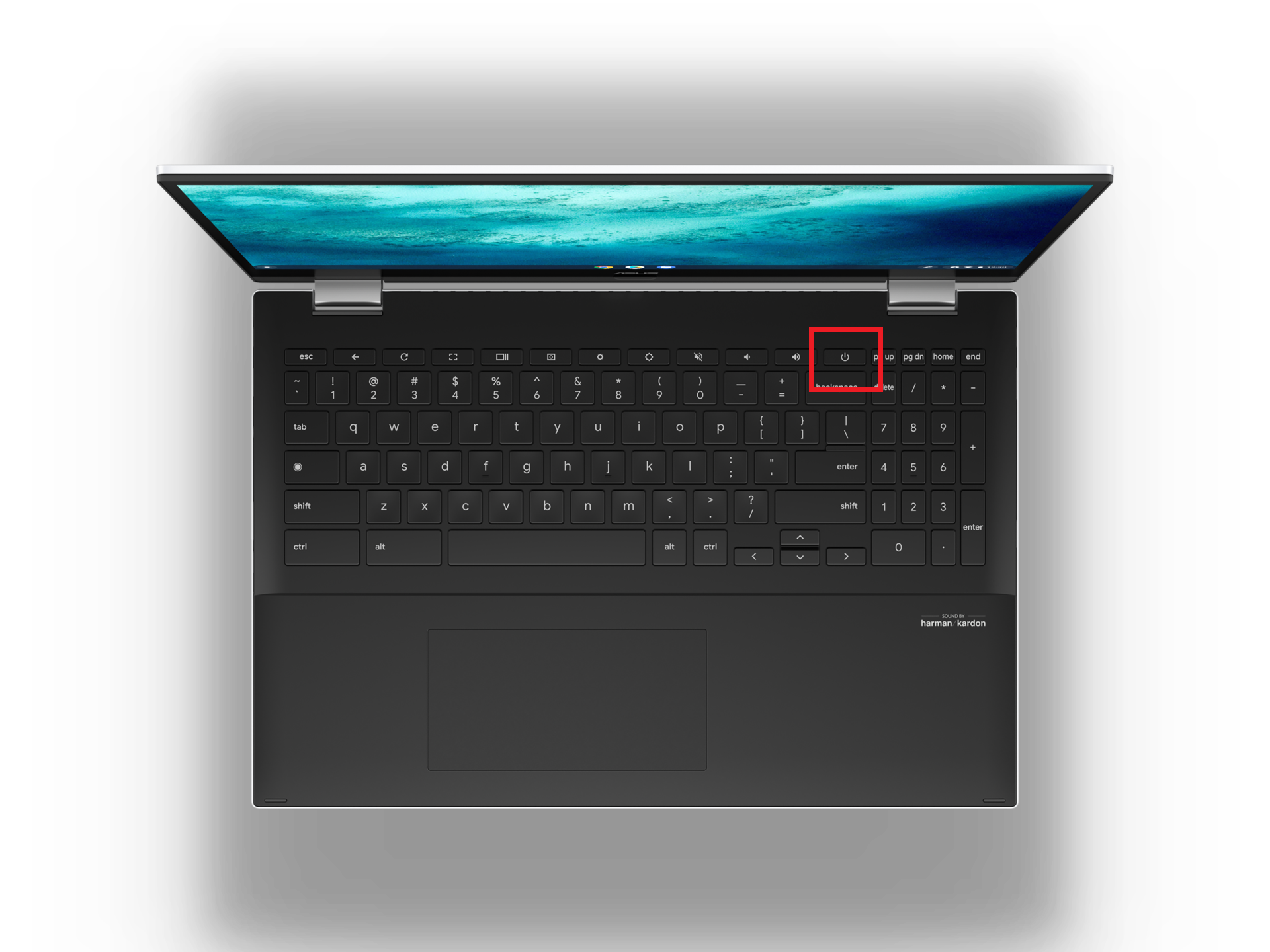 power button on laptop