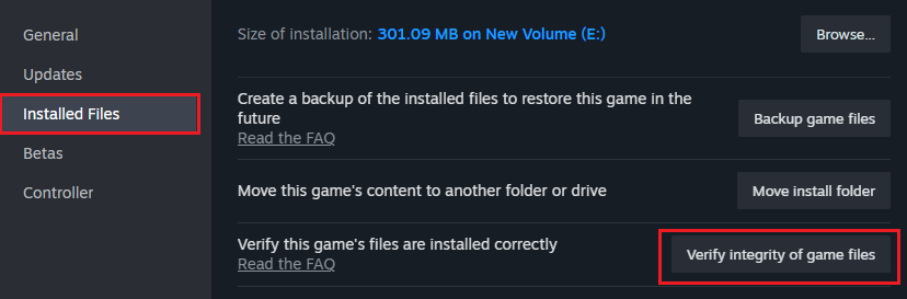 Verify Integrity of Game Files