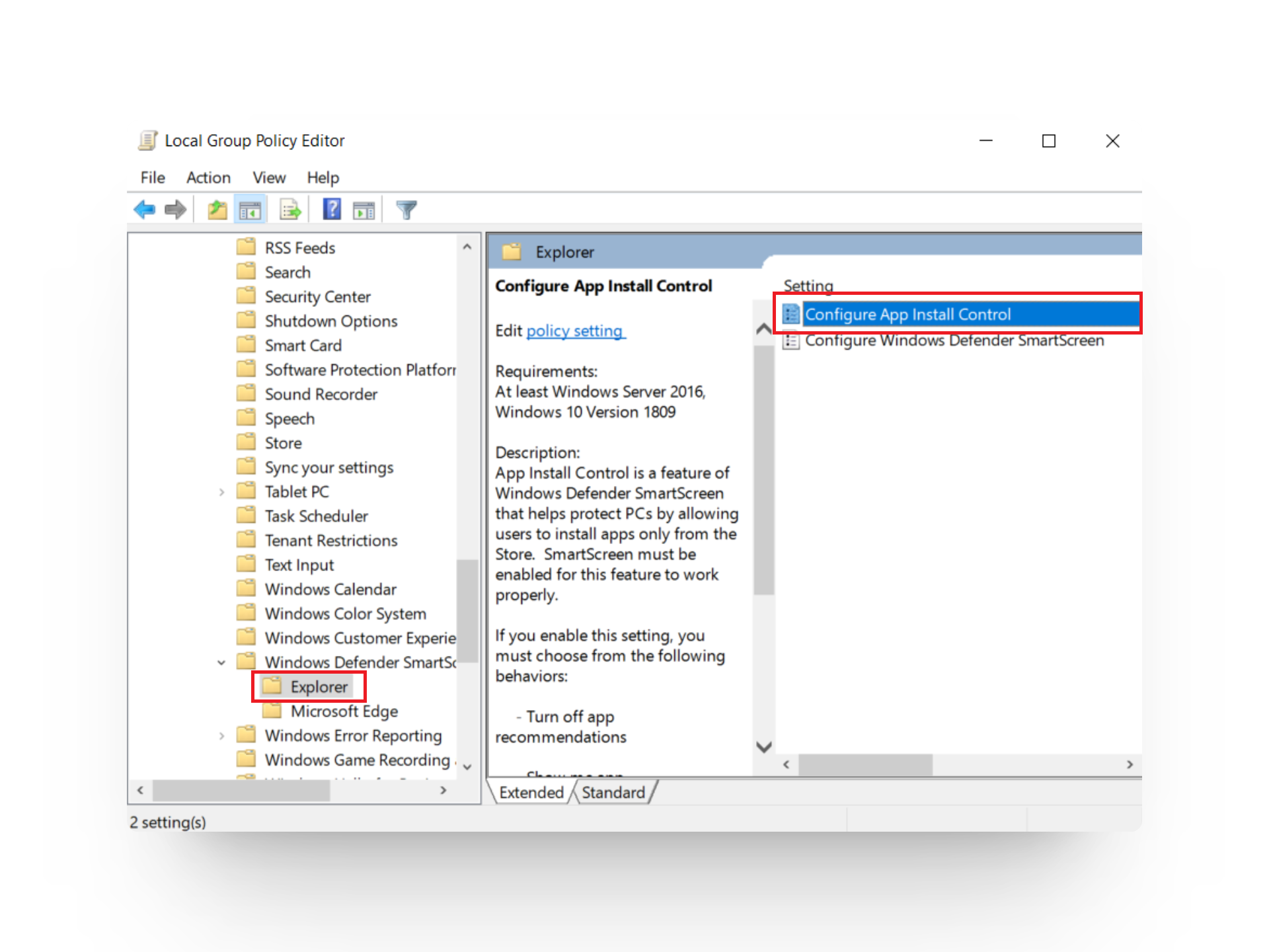 Local Group Policy Editor