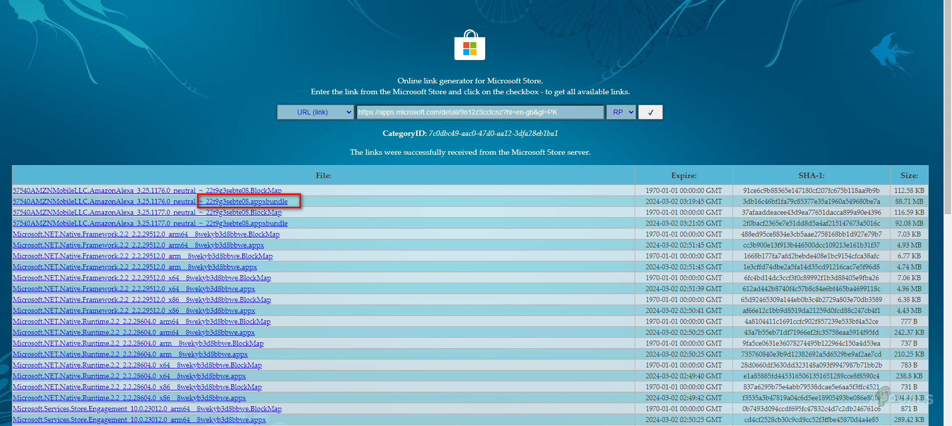 Downloading Amazon Alexa App via Adguard
