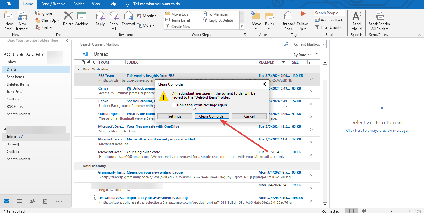 How to Fix Outlook Inbox not Updating on Windows 11/10