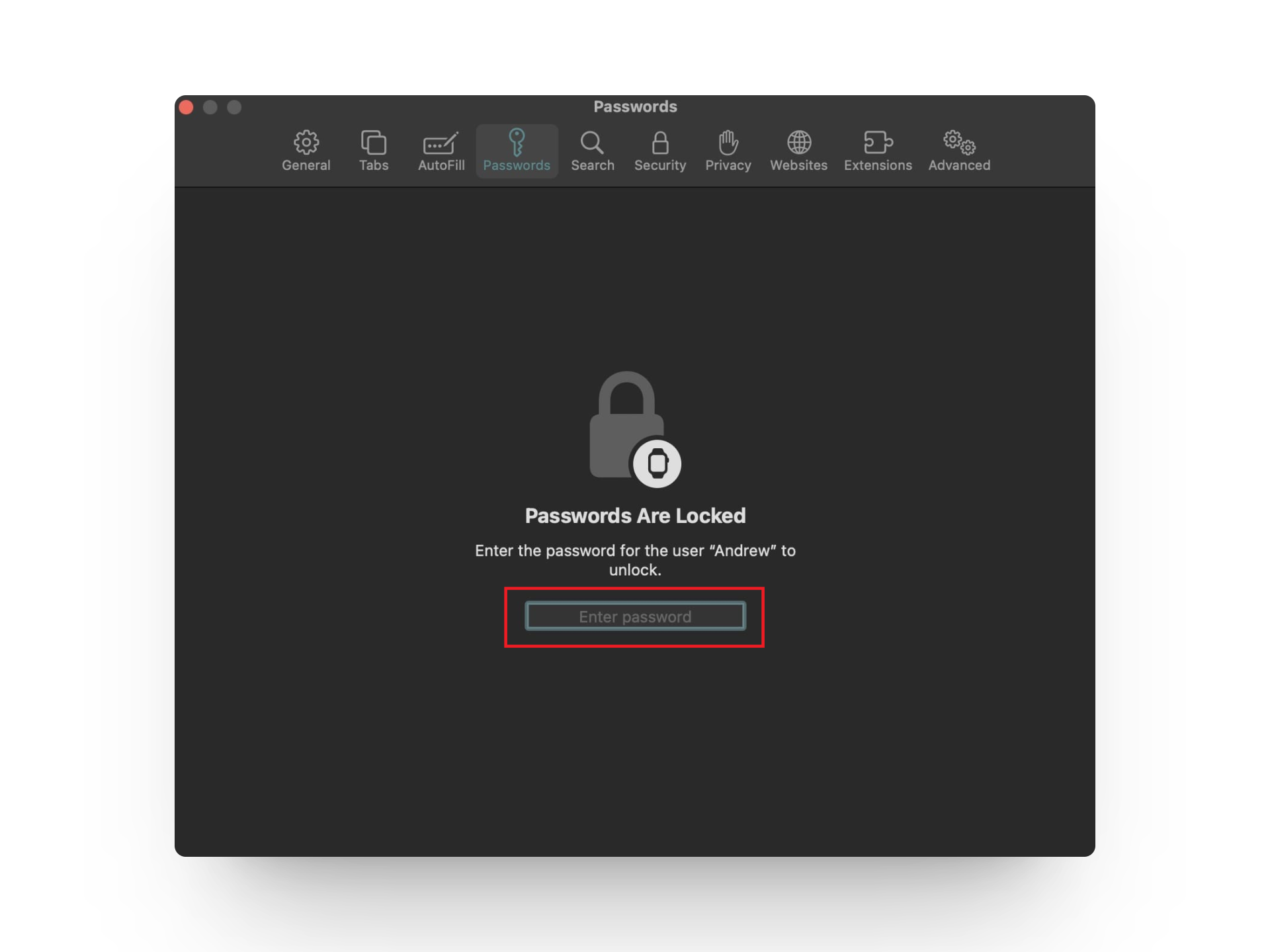 find passwords on mac