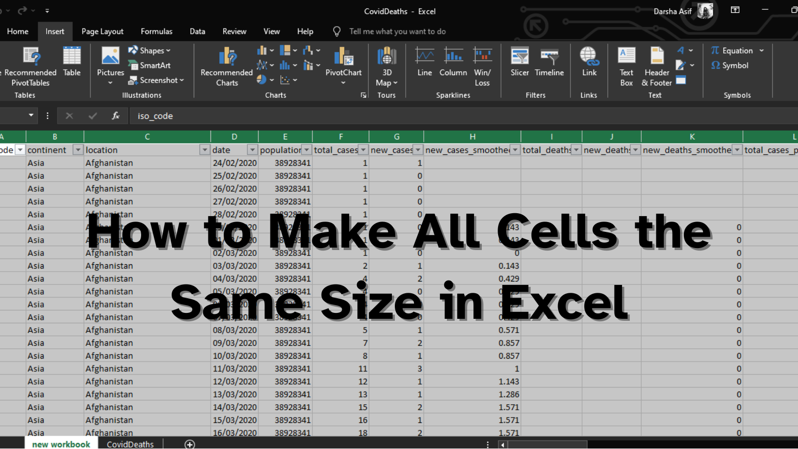 How To Make All Cells The Same Size In Excel 4 Easy Steps