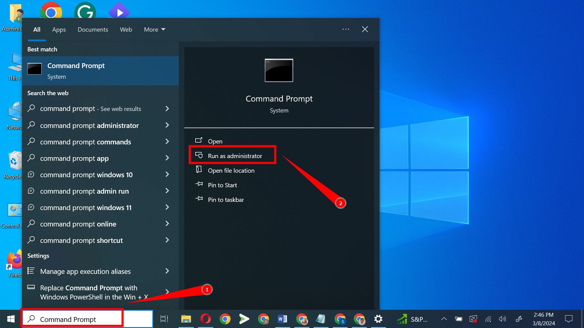 Click Run as administrator