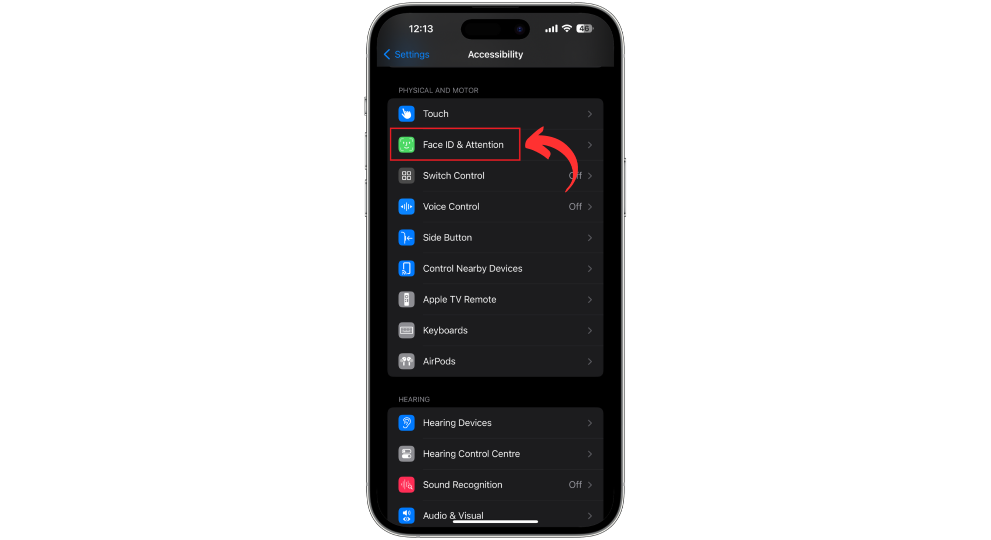 Open Face ID & Attention