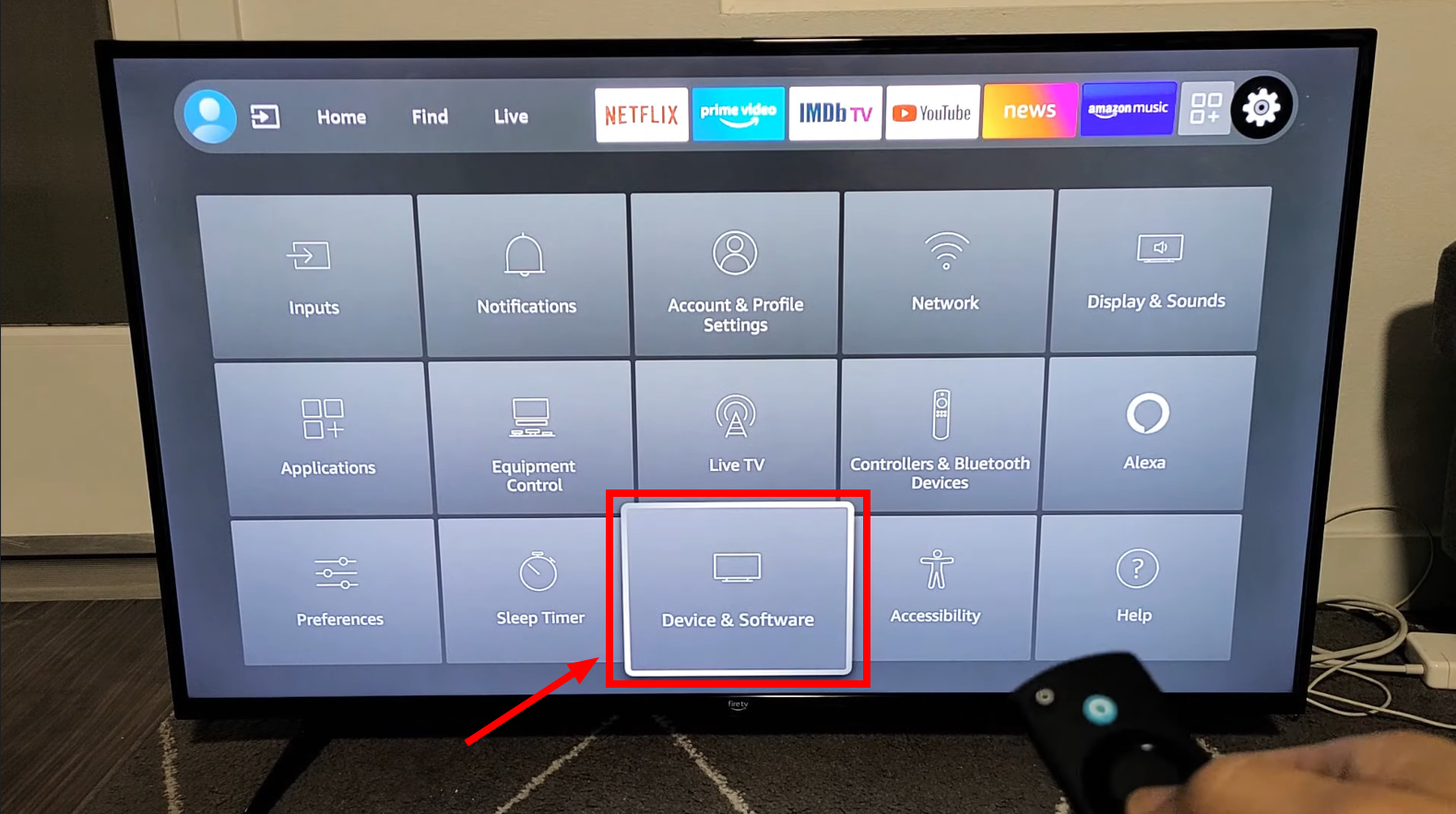 Go to Device and Software