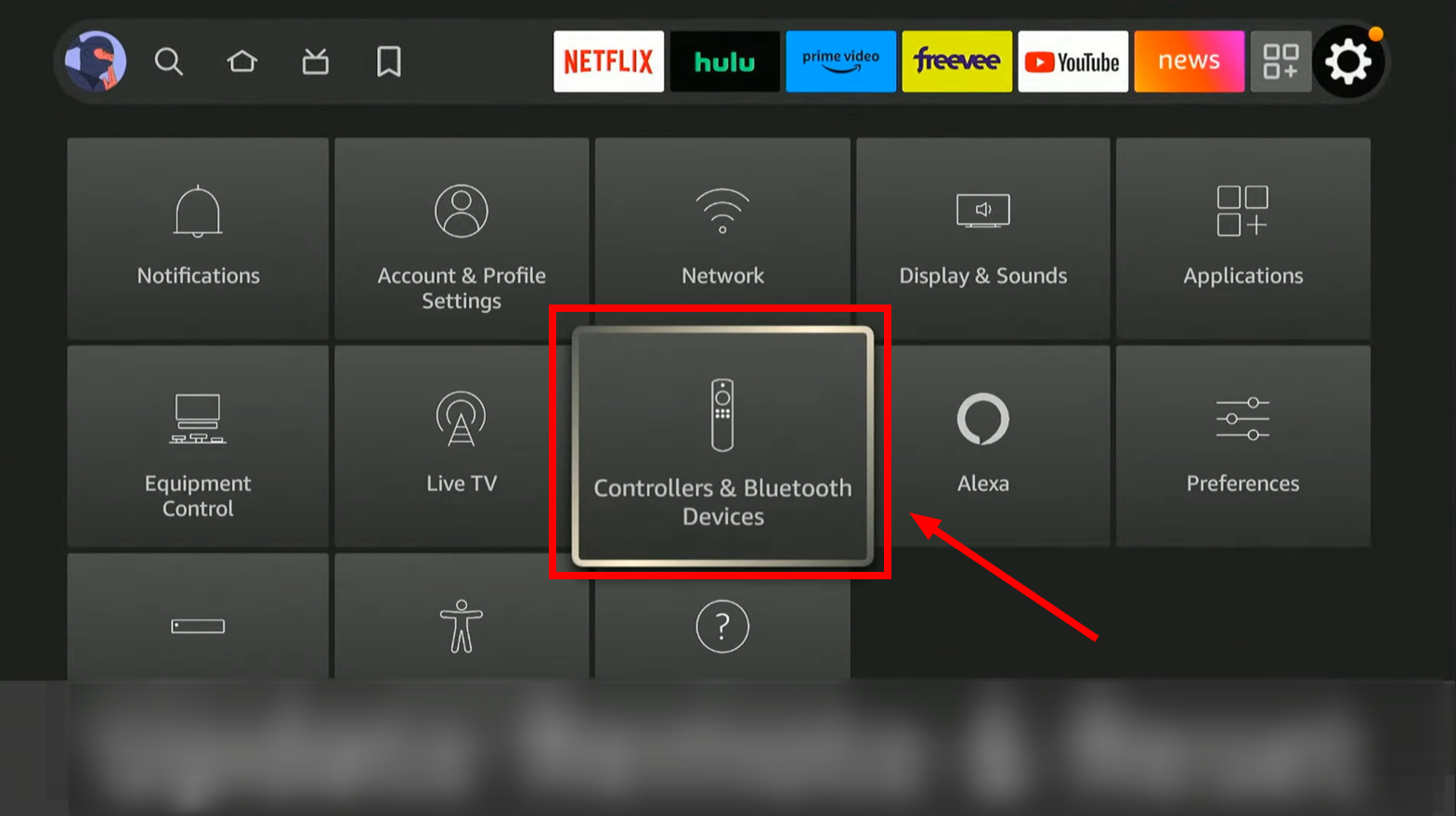 Go to Controllers & Bluetooth Devices