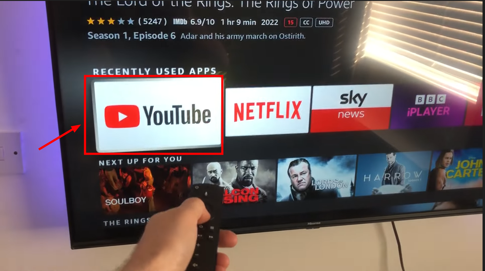 Move the cursor to the app